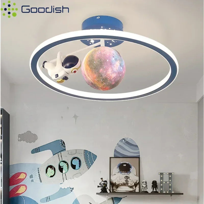 Modern Planet LED Ceiling Lights Lovely Crown Star Chandelier for Living Dining Room Kid's Bedroom Home Decoration Lamps Lustre