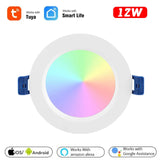 10W/12W Tuya Zig bee 3.0 Smart LED Downlight RGBCW 3.5/4 Inch Round Ceiling Lamp Indoor Spot Lighting Work With Alexa Google Home