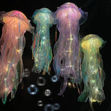 5PCS Jellyfish Hanging Night Light Lamp - Battery-Operated Bedroom Atmosphere Decor