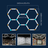 LED Hexagon Light Garage Lamp Lighting Tube AC85-265V Ceiling Lights LED Lighting Aluminum Safety For Garage Factory Market GYM