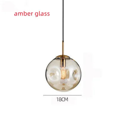 Nordic Pendant Lighting Modern Indoor Glass Ceiling Lamp Chandelier Island Dining Led Simple Bedside Hanging Lustres Fixture