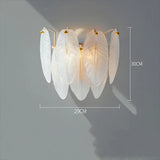Modern Luxury Glass Feather Chandelier Lighting Lustre Suspension Luminaire Lamp for Living Dining Bedroom Kitchen Home Decor