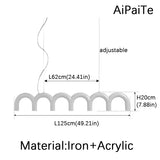 Round arched Modern LED Ceiling Suspension chandelier light ,Restaurant, Bedroom, Living room home decoration,lustre Pendant