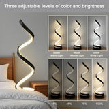 Modern LED Spiral Dimmable Table Lamp - Minimalist Curved Desk Light