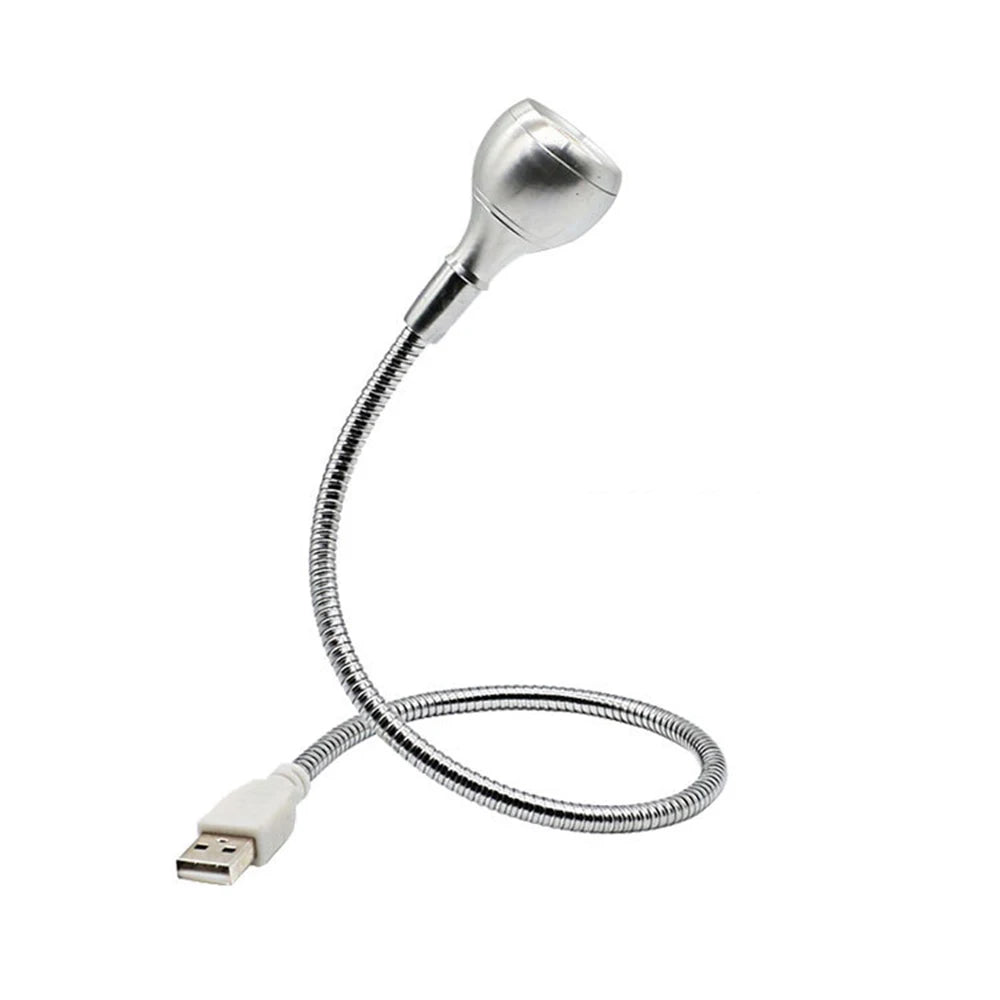 3W Metal Led Book Light USB Powered with Flexible Gooseneck White/Black Shell Portable Reading Lamp for Bedroom,Laptop