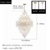 Crystorama Addis Polished Chrome Murano Glass Chandelier - Modern Luxury Pendant Light Fixture for Villa Staircase, Living Room & Hotel