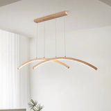 Wooden Restaurant Pendant Lamp Modern Simple Creative Log Living Room Dining Table Light LED Coffee Shop Bar Counter Chandelier