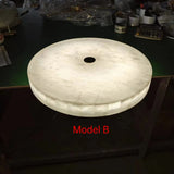 Spanish Alabaster & Marble Ceiling Lamp - All-Copper Round Luxury Light