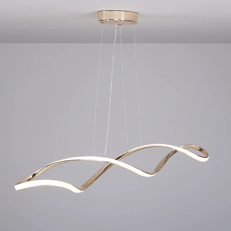 pendant lights led pendant lamp modern led chandeliers for dining room living bedroom L92cm Gold/Chrome/Black Remote/APP control