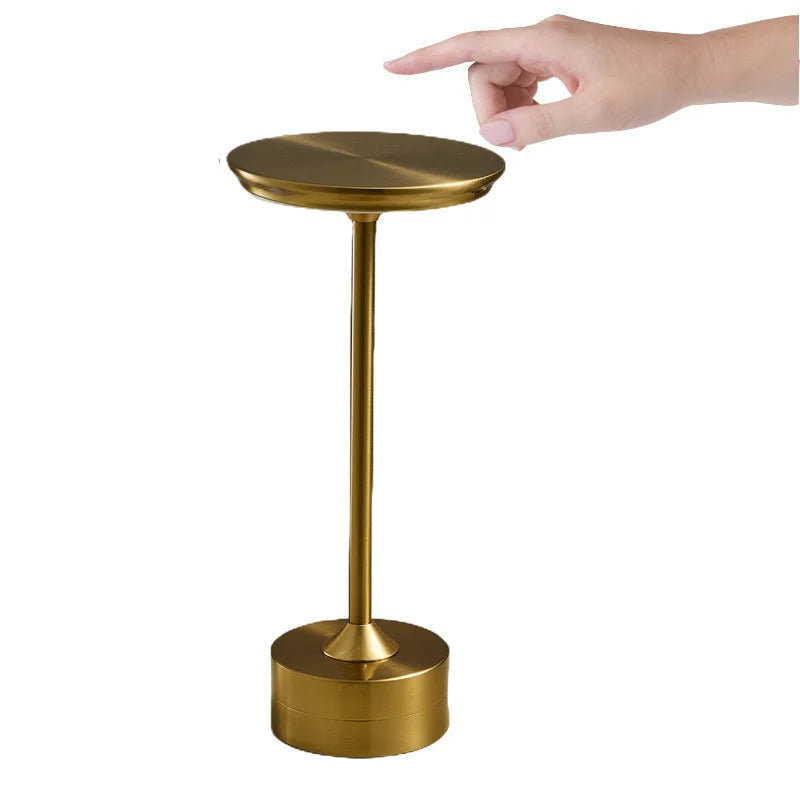 New Aluminum Alloy Table Lamp Shades LED Rechargeable Table Lights for Bar Living Room Reading Book USB Charging Home Decors