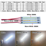 5pcs-20pcs AC220V LED PCB Lights 10CM 20CM 30CM 40CM 50CM 4W-8W Warm/Natural/Cold White SMD2835 High Brightness LED Hard Strip