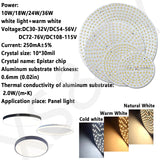 LED Light Board Two-Color LED 10W 18W 24W 36W Chip Source Lamp Bead Constant Current Input Diode For Panel  Light  Ceiling Lamp
