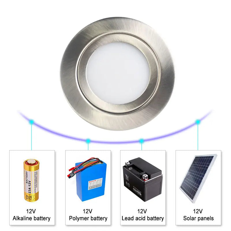 3W 5W 7W DC12V 14mm Slim LED Ceiling Downlight Nickel Color Mini Recessed Lighting 2inch Hole Cut Embedded Lamp  Display lights