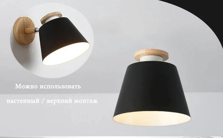 Modern solid wood living room pendant lamp E27 ceiling lamp bedroom ceiling pendant lamp hotel restaurant interior lighting bulb