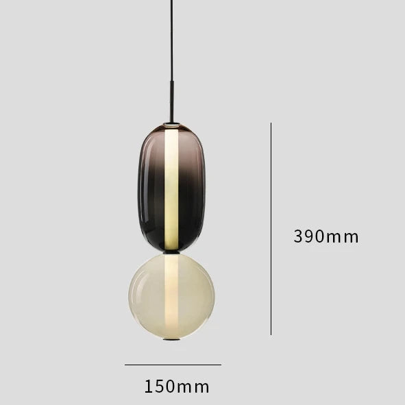 LED Pendant Light Restaurant Candy Glass LED Chandelier Luxury Stair Villa Master Bedroom Ceiling Lamps Home Decor Lamp Designer