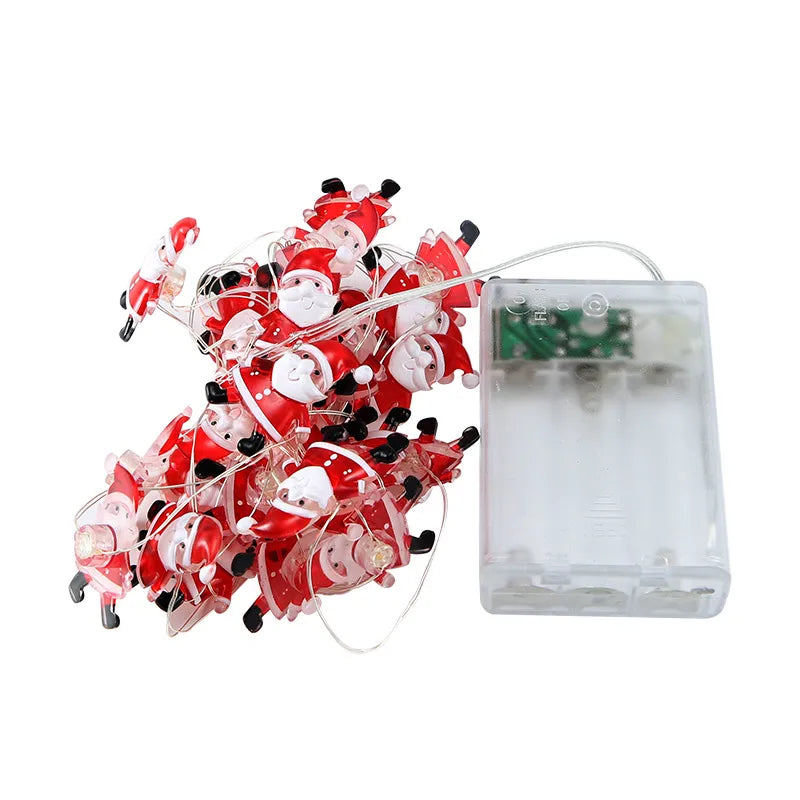 Santa Claus 2M 20LED String Lights Home Christmas Decoration Christmas Tree Ornaments 2022 Navidad Children Gifts New Year 2023