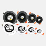 Dimmable Recessed COB LED Downlights 360° Rotating 9W 12W 15W 18W 20W 24W Ceiling SpotLights AC85~265V Lobby Living Room Bedroom