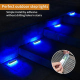Solar Deck Lights IP68 Waterproof Outdoor LED - Wireless Stick-On Step & Dock Light