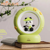 LED Moon Night Light Cute Animal Cartoon Rabbit Lamps USB Rechargeable Warm Bedroom Decoration Sleeping Lights