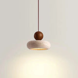 2026 New Cave Stone Pendant Light Bedroom Yellow Travertine LED Chandelier Living Dining Room Modern Hanging Lamp Decor Lighting