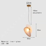 Nordic Creative Cobblestone Glass LED Pendant Chandelier for Restaurant Kitchen Bedroom Bedside Hotel Indoor Decor Lighting 2026
