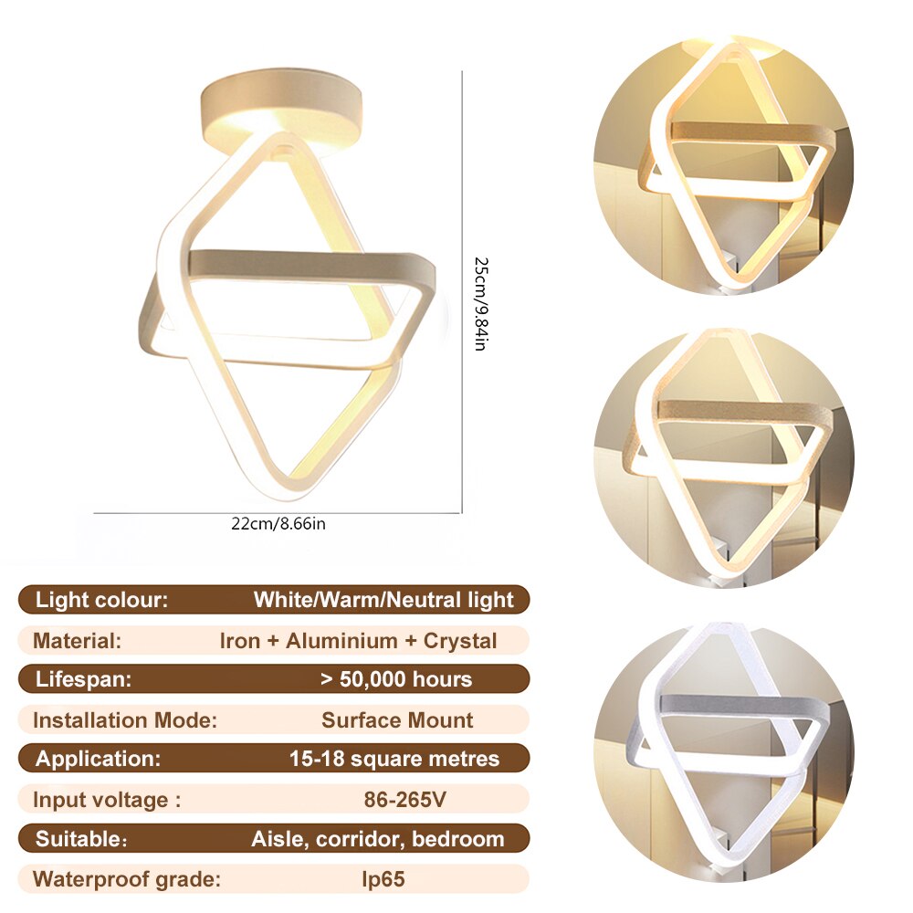 Modern Aisle LED Ceiling Lamp Simple Minimalist Chandelier For Corridor Entrance Attic Indoor Lighting Fixtures Pendant Light