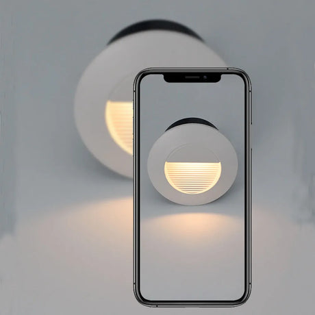 Outdoor Step Lighting 3W LED Embedded Wall Lamps Waterproof Outside Night Footlight +Bottom Box for Stairway Balcony Garden Porch