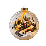 Acrylic Lighted Christmas Ball Ornament Transparent LED Lighted LED Christmas Tree Globe Decor Decorative