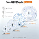 AC 220V–240V LED Ceiling Light Board Replacement (12W–50W) - Circular SMD LED PCB Module Plate for Round Lamp Repairs