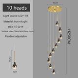 Modern Chandeliers For Staircase Living Room Pendant Lights LED  Lamp Villa Exhibition Hall Loft Long Hanging Lamp Light Fixture