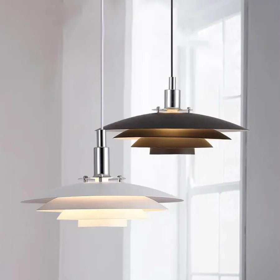 Dia38CM Nordic Umbrella LED Pendant Lamp Kitchen Island Dining Table Pendant Light Creative Art Bedroom Restaurant Hanging Light
