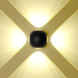 Outdoor Waterproof Up and Down LED Wall Lamp - Modern Aluminum Exterior Sconce Light Fixture for Courtyard, Balcony, Porch & House Facade