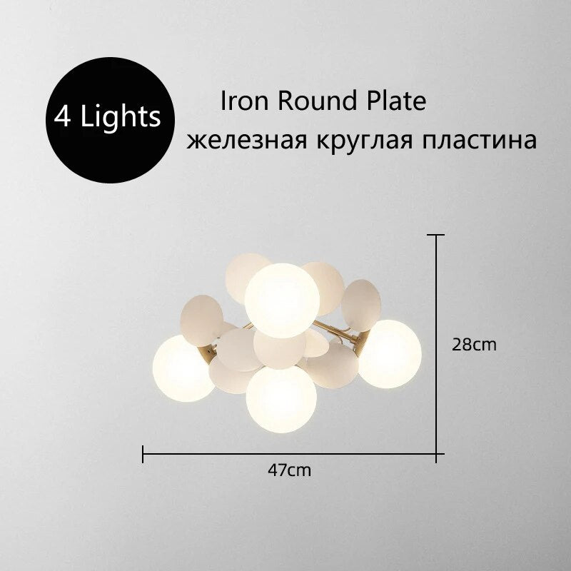 Nordic Kids Bedroom LED Chandelier Light Living Room Hanging Lamp Ceiling Mounted Light For Study Room Bar Aisle Home Decoration
