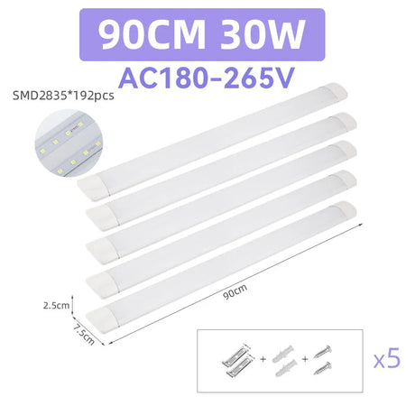 220V Led Tube Light Fixture High Brightness Lamp Tube Bar Lighting Bulb For Kitchen Home-Appliance Light Strip LED Luminaire