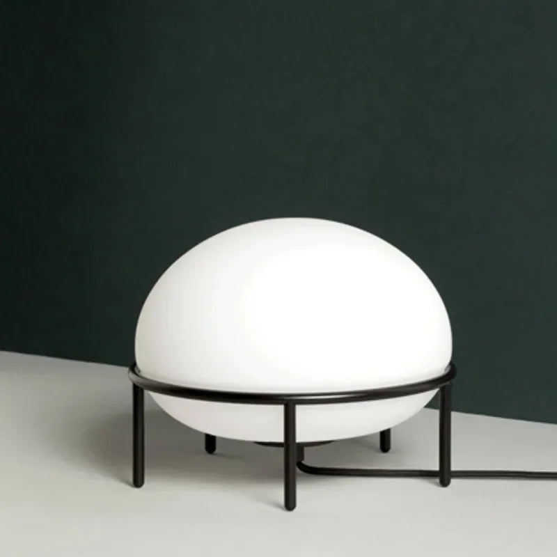 CX379KV 2025 New Modern Creative Denmark Table Lamp Artistic White Glass Ball Desk Light for Bedroom Living Room Lighting