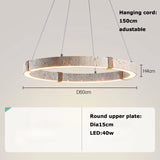 2025 Trendy Home Decoration Round Linear Natural Stone Chandelier Lighting Lustre Para Sala Estar Hanging Lamps For Dinning Room