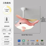 2026 New Nordic Fan Pendant Lamp Creative Airplane Cartoon Fish Children's Bedroom Chandelier Personality Fan Light Fixture