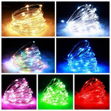 Led Strings Garland Fairy Lights Copper Wire 1M 2M 5M10M Battery Lighting Garland for Christmas Bedroom Wedding Party Decoration