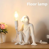 Nordic Resin Monkey Wall Lamp, Creative Animal Rope Light for Kids Room, Restaurant, Bar & Corridor Decoration