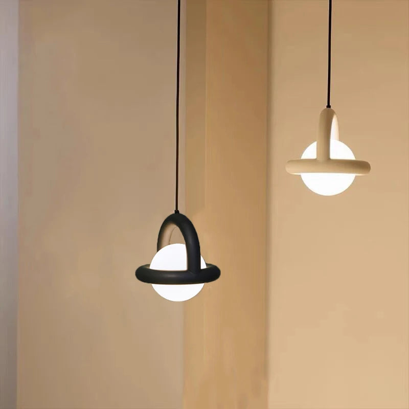 Nordic Simple Creative Danish Designer Restaurant Bar Long Line Bedroom Headboard Ball Chandelier
