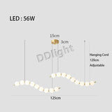 2025 Modern Magic Bean LED Ceiling Chandeliers All Copper White Ball Lustres Hanging Lights Home Decor Suspension Light Fixtures