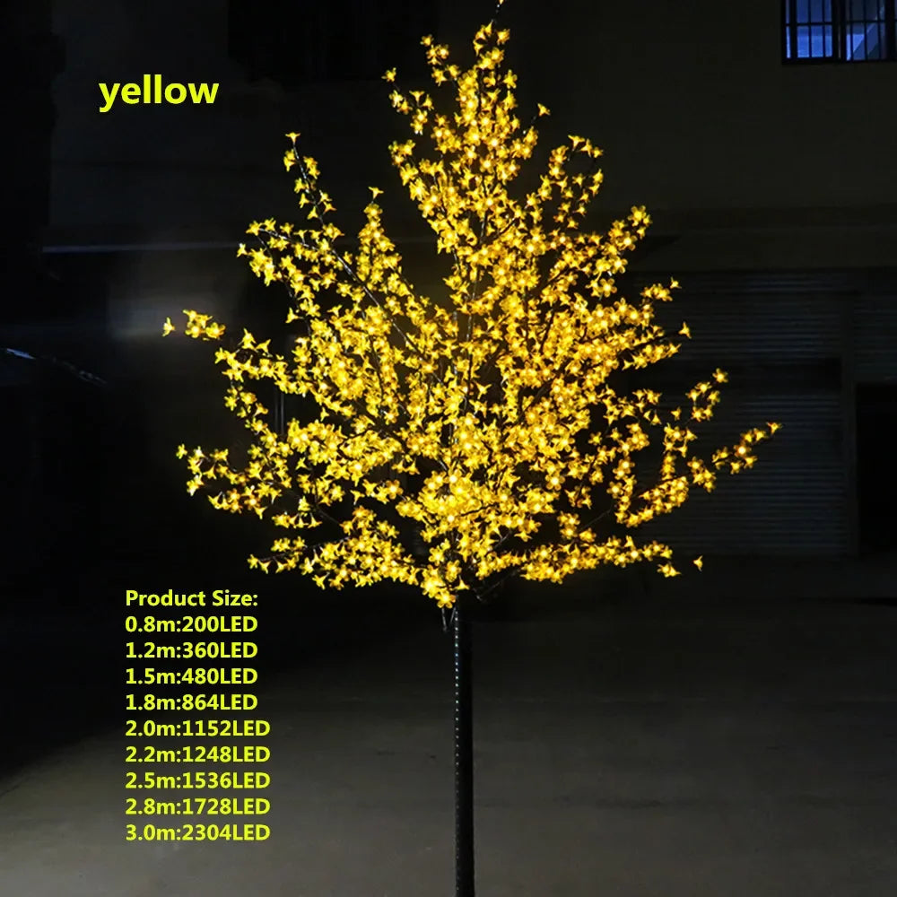 New 6.5ft Height Led Artificial Cherry Blossom Tree Light, Christmas Light, Outdoor Use, 110 V, 220v