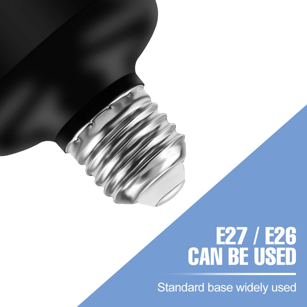 200W Deformable LED Garage Light (E26/E27) AC85-265V - Foldable High Bay Ceiling Lamp for Workshop, Warehouse & Basement