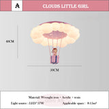 Princess Room Girl Bedroom Ceiling Lights Pink Girl Cloud Light LED Romantic Warm Baby Room Children's Room Ceiling Lamps
