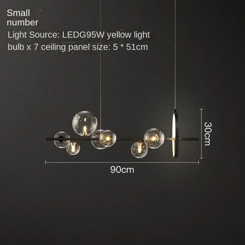 Modern Glass Bubbles Led Pendant Lights for Table Dining Room Kitchen Bar Chandeliers Lamps Home Decor Lusters Lighting Fixture