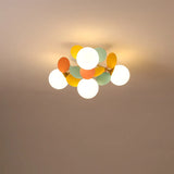 2026 Colourful Chandelier Children Bedroom Ceiling Lamp Dining Living Room Kitchen DownLight Glass Bubble