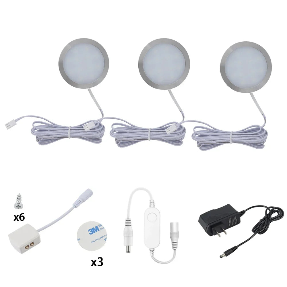 Tuya Wifi 12V LED Under Cabinet Lighting Dimming White/ Warm White Kitchen Counter Furniture Lighting Kit for Alexa Google Home