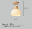 BOTIMI Wooden Ceiling Lights For Corridor White Glass Lampshade Dressing Room Surface Mounted wood Lamp Indoor Lighting