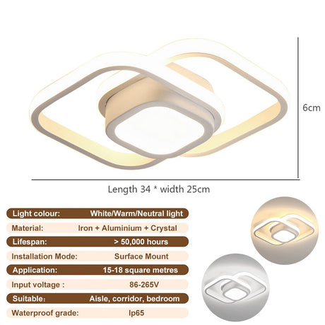 Modern Aisle LED Ceiling Lamp Simple Minimalist Chandelier For Corridor Entrance Attic Indoor Lighting Fixtures Pendant Light