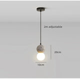 Modern Minimalist Resin Honeycomb Stone Design LED Warm White Light Single Bedside Dining Pendant Lamp Glass Ball Pink Fixture